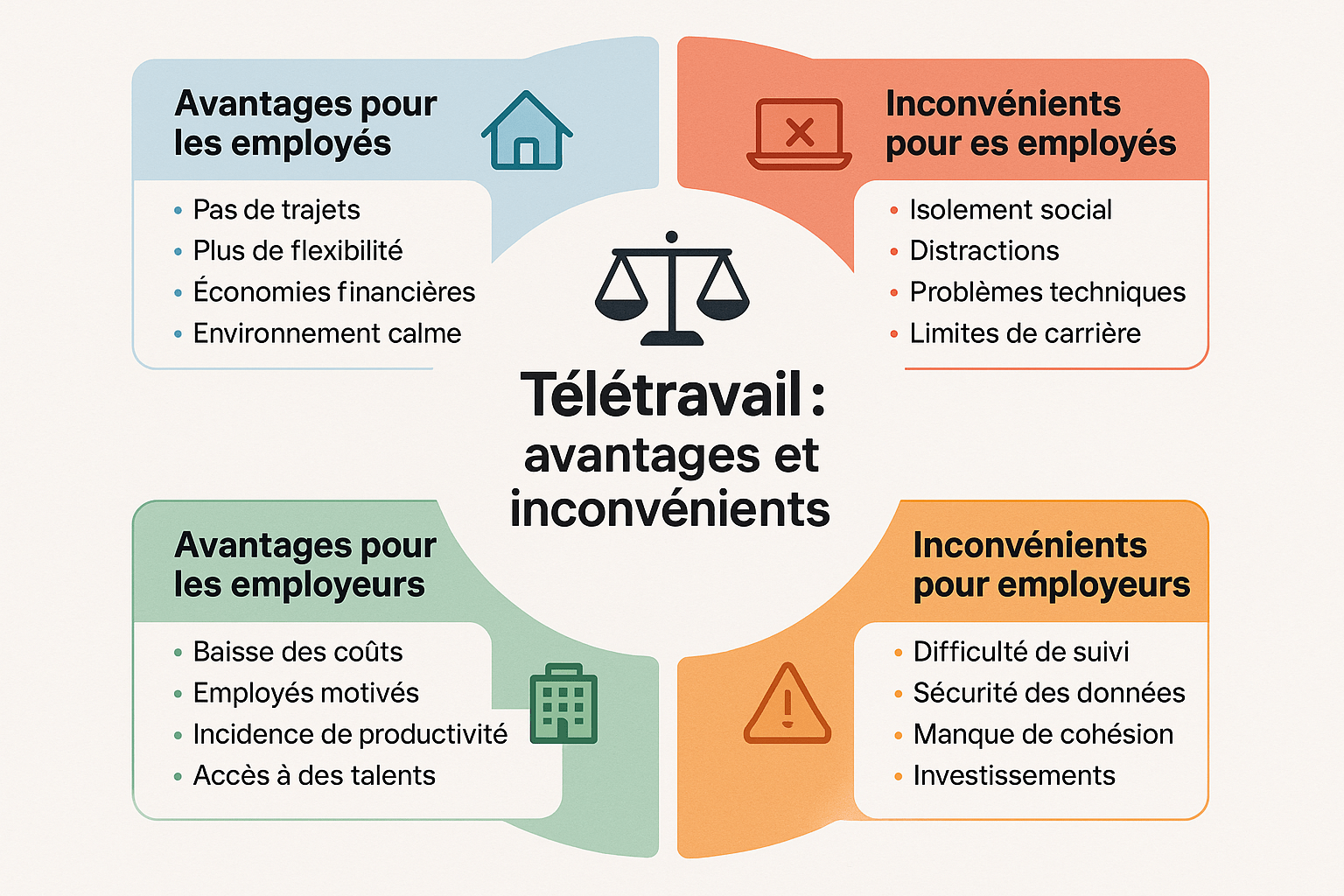  télétravail au Maroc avantages et inconvénients