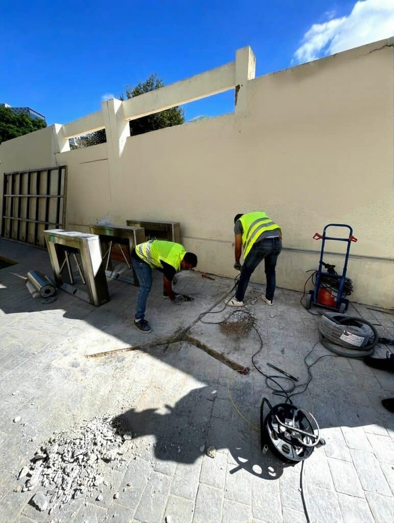 installation de couloirs rapides double passage,