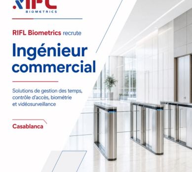 RIFL Biometrics recrute un Commercial Ingénieur / Commercial B2B - Casablanca