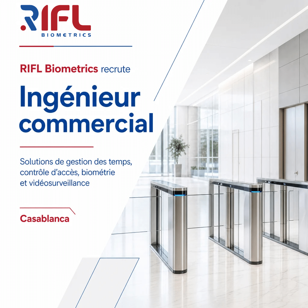 RIFL Biometrics recrute un Commercial Ingénieur / Commercial B2B - Casablanca
